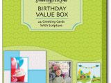 Christian Boxed Birthday Cards Birthday Value assortment Box Of 24 Christian Birthday