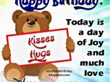 Christian Children S Birthday Cards Happy Birthday with Kisses and Hugs Christian Birthday
