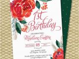 Christmas 1st Birthday Invitations Christmas 1st Birthday Invitation Holiday 1st Birthday