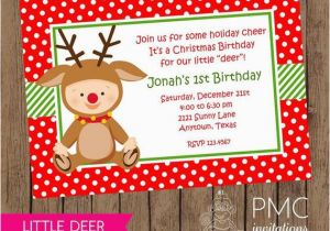 Christmas 1st Birthday Invitations First Birthday Christmas Party Invitation 1 00 Each with