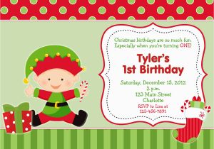 Christmas 1st Birthday Invitations First Birthday Christmas Party Invitation by thebutterflypress