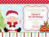 Christmas 1st Birthday Invitations First Birthday Christmas Party Invitation Christmas