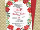 Christmas 1st Birthday Invitations Holiday 1st Birthday Invitation Christmas 1st Birthday