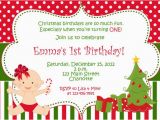 Christmas 1st Birthday Invitations Items Similar to First Birthday Christmas Party Invitation