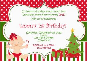 Christmas 1st Birthday Invitations Items Similar to First Birthday Christmas Party Invitation