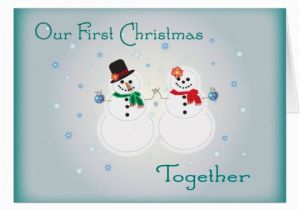 Christmas and Birthday Card together Our First Christmas together Greeting Card Zazzle Co Uk