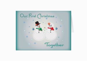 Christmas and Birthday Card together Our First Christmas together Greeting Card Zazzle