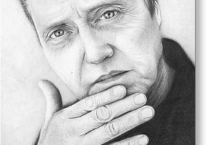 Christopher Walken Birthday Card Drawing Greeting Cards Fine Art America