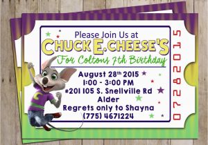 Chuck E Cheese Birthday Invitation Template Chuck E Cheese Birthday Party Invitation for Chuck E Cheese