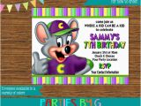 Chuck E Cheese Birthday Invitation Template Chuck E Cheese Birthday Party Invitations Personalized