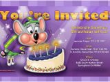 Chuck E Cheese Birthday Invitation Template Kids Birthday Party Invitations