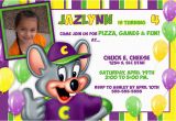 Chuck E Cheese Birthday Invitation Template Personalized Chuck E Cheese Printable Birthday Invitation