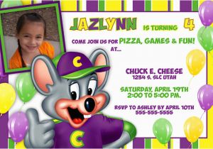 Chuck E Cheese Birthday Invitation Template Personalized Chuck E Cheese Printable Birthday Invitation