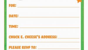 Chuck E Cheese Birthday Invitation Template Printable Birthday Invitations Birthday Party