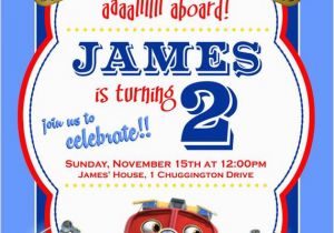 Chuggington Birthday Invitations Chuggington Custom Birthday Invitation Digital Printable