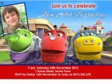 Chuggington Birthday Invitations Cu872 Chuggington Birthday Invitation Boys themed