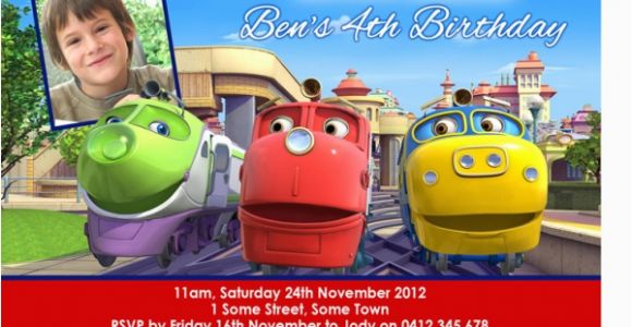 Chuggington Birthday Invitations Cu872 Chuggington Birthday Invitation Boys themed