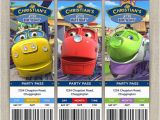 Chuggington Birthday Invitations Personalized Chuggington Birthday Ticket Invitation Cards