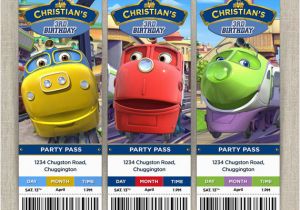 Chuggington Birthday Invitations Personalized Chuggington Birthday Ticket Invitation Cards