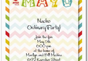 Cinco De Mayo Birthday Invitations Cinco De Mayo Chevron Party Invitations