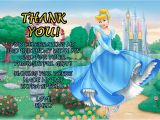 Cinderella Birthday Cards Personalized Disney Cinderella Birthday Thank You Card