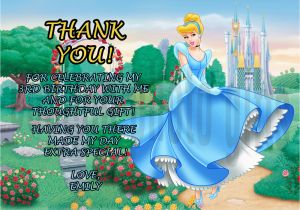 Cinderella Birthday Cards Personalized Disney Cinderella Birthday Thank You Card