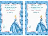 Cinderella Birthday Invitation Template Cinderella Birthday Invitations Cinderella Birthday