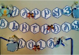 Cinderella Happy Birthday Banner Cinderella Happy Birthday Banner Cinderella Decoration