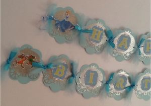 Cinderella Happy Birthday Banner Cinderella Inspired Birthday Banner Cinderella by