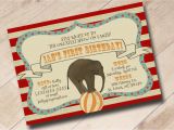 Circus themed 1st Birthday Invitations First Birthday Circus Invitation Vintage Circus theme