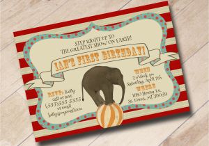 Circus themed 1st Birthday Invitations First Birthday Circus Invitation Vintage Circus theme