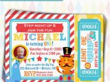 Circus themed 1st Birthday Invitations Fisher Price Circus Birthday 1st Birthday Carnival by