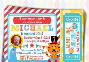 Circus themed 1st Birthday Invitations Fisher Price Circus Birthday 1st Birthday Carnival by