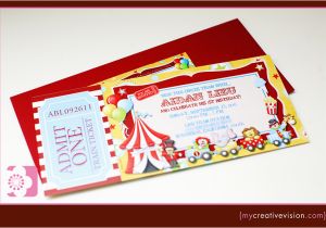 Circus themed 1st Birthday Invitations Invitation Parlour Aidan 39 S Circus Train Party 1st Birthday