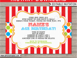 Circus themed Birthday Invites Carnival Invitation Template Carnival Invitations
