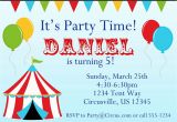 Circus themed Birthday Invites Carnival Party Invitations Party Invitations Templates