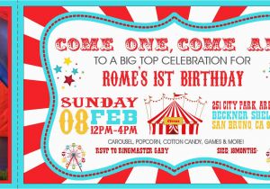 Circus themed Birthday Invites Carnival Party Invitations Party Invitations Templates