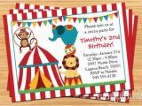 Circus themed Birthday Invites Circus Birthday Party Invitation for Kids