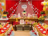 Circus themed Birthday Party Decorations Classic Red White Circus themed Birthday Party