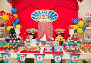 Circus themed Birthday Party Decorations Kara 39 S Party Ideas Circus Carnival 1st Birthday Boy Girl