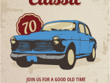 Classic Car Birthday Invitations Car Classic 70th Birthday Free Birthday Invitation