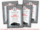 Classic Car Birthday Invitations Classic Car Birthday Party Darling Doodles