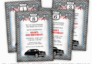 Classic Car Birthday Invitations Classic Car Birthday Party Darling Doodles