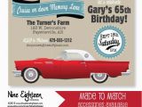 Classic Car Birthday Invitations Classic Car Birthday Party Invitation Red 57 by Nineeighteen