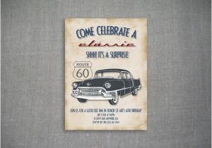 Classic Car Birthday Invitations Come Celebrate A Classic 5×7 Birthday Invitation by