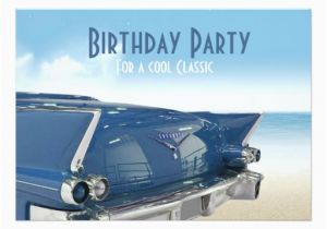 Classic Car Birthday Invitations Cool Classic Car 60th Birthday Party Invitation Zazzle