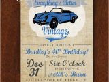 Classic Car Birthday Invitations Vintage Car Birthday Invitation Everything 39 S Better