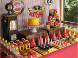 Classic Car Birthday Party Decorations Kara 39 S Party Ideas Vintage Rustic Race Car Mcqueen Cars