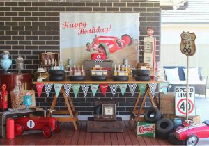 Classic Car Birthday Party Decorations Party Inspirations Vintage Car themed Dessert Table by