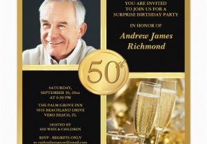 Classy 50th Birthday Invitations Elegant 50th Birthday Party Invitations with Photo Zazzle